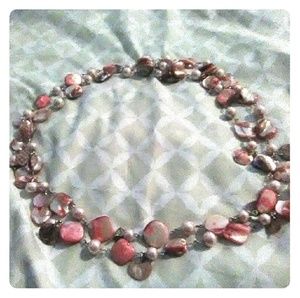 Pink seashells necklace